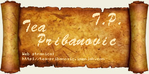 Tea Pribanović vizit kartica